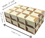 Perilla Home Home Decor Decorative Storage Wooden Box Small Organizer Stash Card Craft Treasure Tool Memory Trinket Keepsake Jewelry Box for Men and Women, Gifts For All, Brown and Off White (Felix) - Image 6