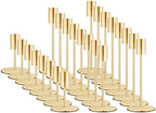 zeochyni Set of 24 French Gold Taper Candle Holder Bulks for Wedding, Party by zeochyni