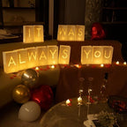 It was Always You Light Up Letters Signs, Romantic Proposal Anniversary Valentines' Day Decorations with Luminary Paper Bags, LED Tea Light Candles, Red Heart Balloons, Artificial Rose Petals - Image 3