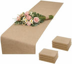 8 Pack Natural Burlap Table Runners,12 x 70 Inch Long, Rustic Farmhouse Country Vintage Boho, Jute Table Runner for Western Wedding Decorations,Farmhouse Style by Unknown