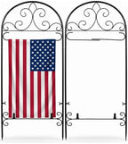 Garden Flag Holder 2P, Heavy Duty Metal Yard Flag Stand for Outside, 40in x 16in Flags Stand Pole Fits Max 14in x 22in Flags - Outdoor Lawn Decor(Without Flag) by Xeeol