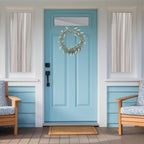 Pre-Lit Battery Operated White Lavender Spring Wreath - 16" - White LED Lights - Image 5