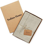 Solino Home 100% Pure Linen Napkins Natural Hemstitch, 20 x 20 in, Set of 6 - Image 4