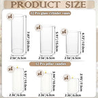 24 Pcs White Pillar Candles and Glass Cylinder Vases Clear Glass Pillar Candle Holders Hurricane Glass Candle Holders for Table Centerpieces Wedding, Party, Event, Home Office - Image 4