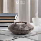 Tea Light Candle Holders Set of 3 – Handcrafted Natural Marble Tealight & Votive Holders in Graduated Sizes (4", 3.5", 3"), Decorative Stone Candle Holders for Home Décor & Table Centerpieces - Image 5