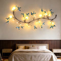 Blue Butterfly LED Tree Branch Lights for Wall, Butterfly Vine Lights for Bedroom with 144 LED Flower String Lights and USB Powered,8Lighting Modes for Indoor Window Wedding Decor (91in) by Garayma