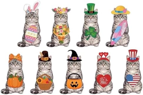 Wood Animal Figurine Magnetic Interchangeable Seasonal Decor (G) - Image 7