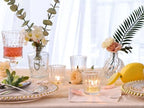 NITIME 24Pcs Vintage Ribbed Votive Candle Holders, Glass Candle Holder for Wedding Table Decor, Tea Lights Candle Holder for Table Centerpiece, Christmas, Holiday Decor - Image 3