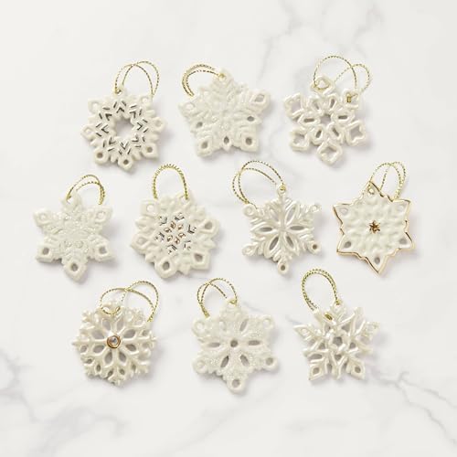 Lenox Snowflake 10-Piece Mini Christmas Hanging Ornament Set - Image 3