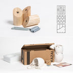 Kazai.® | Porcelain Wall Vases | 3 Piece Set | Including Wooden Hooks | Matte White - Image 5