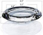 Crystal Candle Holders Pillar Candlestick Decorations for Home Party Dinner Christmas Suitable for Large Cylindrical Candles Hand-Cut 4.3'' X 1'' Clear - Image 2