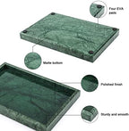 Marble Bathroom Vanity Tray, Blackish Green, 12" x 8" x 1.2" - Image 3