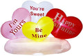 yofit 6 FT Long Valentine's Day Inflatable Hearts, LED Lights Hearts Cloud Happy Valentine Blow up Decorations, Valentine Romantic Holiday Decor for Indoor Outdoor Anniversary Wedding Party by yofit
