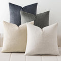 a moment Waterproof Throw Pillow Covers Set of 4,24x24 Inch Outdoor Stain Resistant Pet Friendly Pillowcases Cushion Covers for Patio Sofa and Living Room,Soft Charcoal by amoment