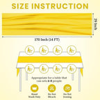 MDS Pack of 12 | Yellow Gold | 14ft Chiffon Table Runner 29x170 Inches Long Romantic Rustic Sheer Gauze Runner for Wedding Bridal Shower Birthday Banquets Engagement Spring Easter Boho Decorations - Image 3