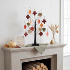 Briwooody 24'' Thanksgiving Tree Kit with I am Thankful for Leaves, Thankful Tree Kit with Writing Pen Hemp Rope DIY Fall Decorations Craft for Autumn Desktop Decor Thanksgiving Gift - Image 4