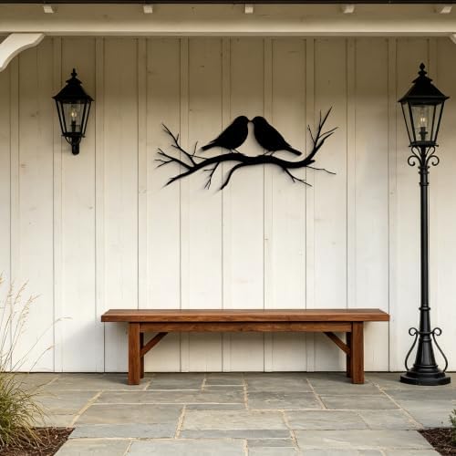 GlintHome Black Metal Wall Art Bird on Tree Branch Silhouette Bird Art Decor for Living Room Garden Bedroom Office Home Wall Decor - Image 6