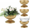 Vintage Gold Compote Vases 8.5" x 5.4" for Wedding Table Centerpieces by AddingEleganceToYourLiving