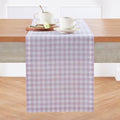 Solino Home 100% Pure Linen Table Runner Lilac, Gingham Check 14 x 120 in by SolinoHome