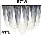 Macrame Wall Hanging Dip-Dyed Navy Blue Boho Wall Art Yarn 57" W*41" L - Image 5