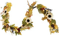 6FT Fall Garland with Lights, Artificial Sunflower Pumpkin Berry Pinecone Daisy Vine, Thanksgiving Autumn Harvest Home Decor for Mantle Porch Table Centerpiece by Unknown