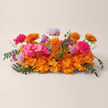 18inch Aisle Flower Garland Centerpieces, Bright Multi-Color Rose with Hydrangea & Chrysanthemum Artificial Flowers, Floral Runner for Wedding Arch, Backdrop, Table Decor, Ceremony Pathway by Unknown