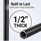 53" Heavy Duty Garden Flag Stand & Shepherds Hook, Scrollwork Anti-Tip Base - Image 5