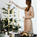 YOROXRG 24 Pack LED Flameless Taper Candles with Timer, Dripless Fake Candlesticks with 3D Flickering Flame, 9.6 Inches White Window Candle for Fireplace Christmas Halloween（Ivory） - Image 3