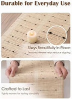 Table Runner, 13.8" × 72", 100% Natural Ramie, Handwoven - Image 6