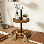 Tiered Tray Stand, Rustic 2 Tier Round Serving Tray, 2-Pack - Image 2