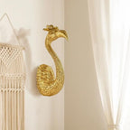 GUSFREUD Gold Animal Heads Sculptures Wall Art - 13" Resin Faux Flamingo for Home Wall Decor, Bird Wall Hanging Decoration for Living Room, Bedroom & Kitchen, Unique Gift Idea - Image 5