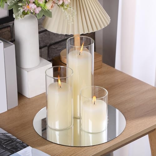 Shihanee 3 Pillar Candle and Holder, M, Ivory White - Image 5