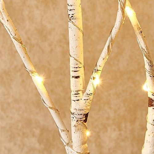 Birchlitland Lighted Birch Branches 32IN 100 LED with Timer Battery Operated, Artificial Tree Branch with Warm,Willow Branch Lights for Home Bedroom Fireplace Christmas Holiday Decoration - Image 2