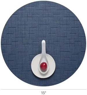 Chilewich Bamboo Placemats Set of 4, Round Woven Placemats - Image 2