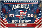 American 250th Birthday Garage Door Cover Decorations, 4th of July Photograph Backdrop America USA Banner 250th Anniversary Garage Door for Independence Day Patriotic Party Outdoor Decor Banners (I) - Image 6