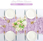 20 Pack Lavender Cheesecloth Table Runner 120 Inch 10FT Rustic Boho Gauze Cheese Cloth Table Runner for Wedding Party Baby Shower Thanksgiving Christmas Decoration - Image 5