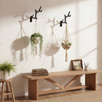 Blulu 6 Pcs Cast Iron Plant Hanger Wall Bracket Tree Branch, Black - Image 5