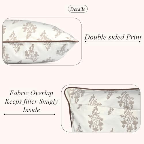 Ridhi Block Print Quiet Earth Cotton Pillow Cover 20" x 20" (Set of 2) - Image 2