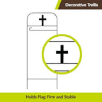 Briarwood Lane Everyday Wrought Iron Cross Garden Flag Arbor 41x15 Garden Flag Decorative Arbor - Image 4