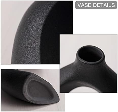 Levvohd Snuggle Hollow Ceramic Vase Set of 2 Minimalist Home Table Decor - Image 6