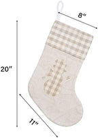 GEXWORLDWIDE GEX Christmas Stockings for Family 20" Large Plaid Xmas Stockings Classic Bohemian Style Fireplace Decorations Hanging Ornament (5 Pack) - Image 3