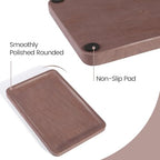 Karibiber Marble Vanity Tray, 11.8in Sandstone Bathroom Kitchen Tray for Countertop, Decorative Dresser Organizer, Perfume Storage, Jewelry Holder, Brown Stone Gift for Man - Image 2