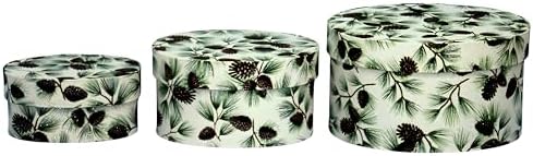 Sarah's Hat Boxes – Pine Cones Decorative Gift Box Set of 3 | Elegant Reusable Storage Boxes for Gifts, Keepsakes, Jewelry, or Special Items | Unique Printed Design - Image 4