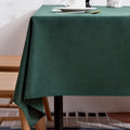 BALCONY & FALCON Rectangle Table Cloth Waterproof Dark Green 91"x132" by BALCONYFALCON