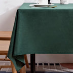 BALCONY & FALCON Rectangle Table Cloth Waterproof Dark Green 91"x132" by BALCONYFALCON