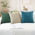 CaliTime Decorative Couch Throw Pillow Covers 26 X 26 Inches Dark Green - Image 5