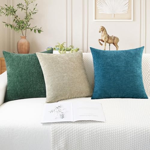 CaliTime Decorative Couch Throw Pillow Covers 26 X 26 Inches Dark Green - Image 5