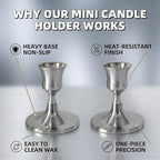 Silver Wine Glass Metal Candlestick Holders - Vintage Modern Metal Taper Candle Holders, Decorative Centerpiece for Table Mantel, Wedding Kitchen Home Decor, Wedding Gift,18Pcs - Image 6