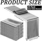 Bencailor 24 Pcs Dark Gray Satin Table Runners Bulk, 12 x 108 Inch - Image 3