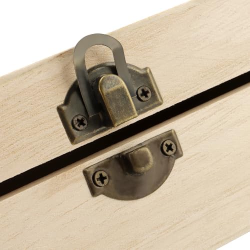 12 Pack Wooden Box with Hinged Lid and Clasps, 6 x 4 x 2.3 Inch Small Wood Craft Storage Box for Jewelry - Image 3